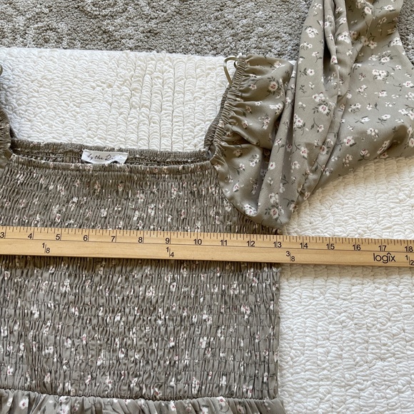 Anthropologie By the River Maxi Dress Womens M Floral Smocked Cottagecore - Picture 10 of 13